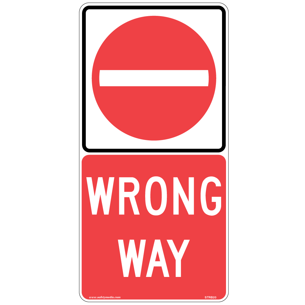 The Regulatory Do Not Enter/Wrong Way Sign RB-20 is to warn motorists again that they are illegally entering a freeway or highway against the flow of traffic.