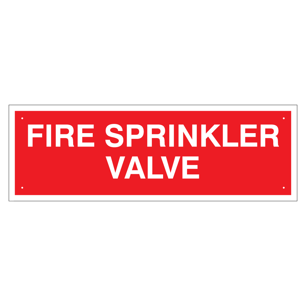 Fire Sprinkler Valve Sign