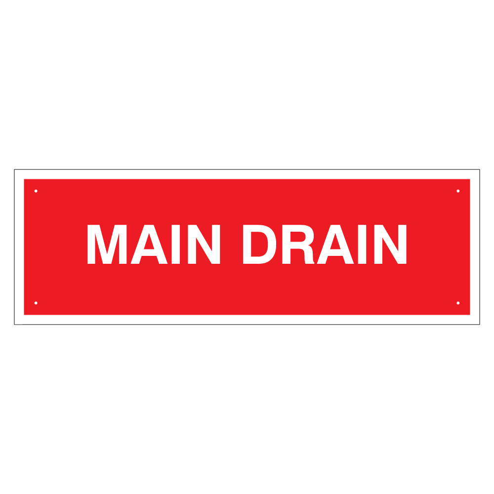 Main Drain Sign