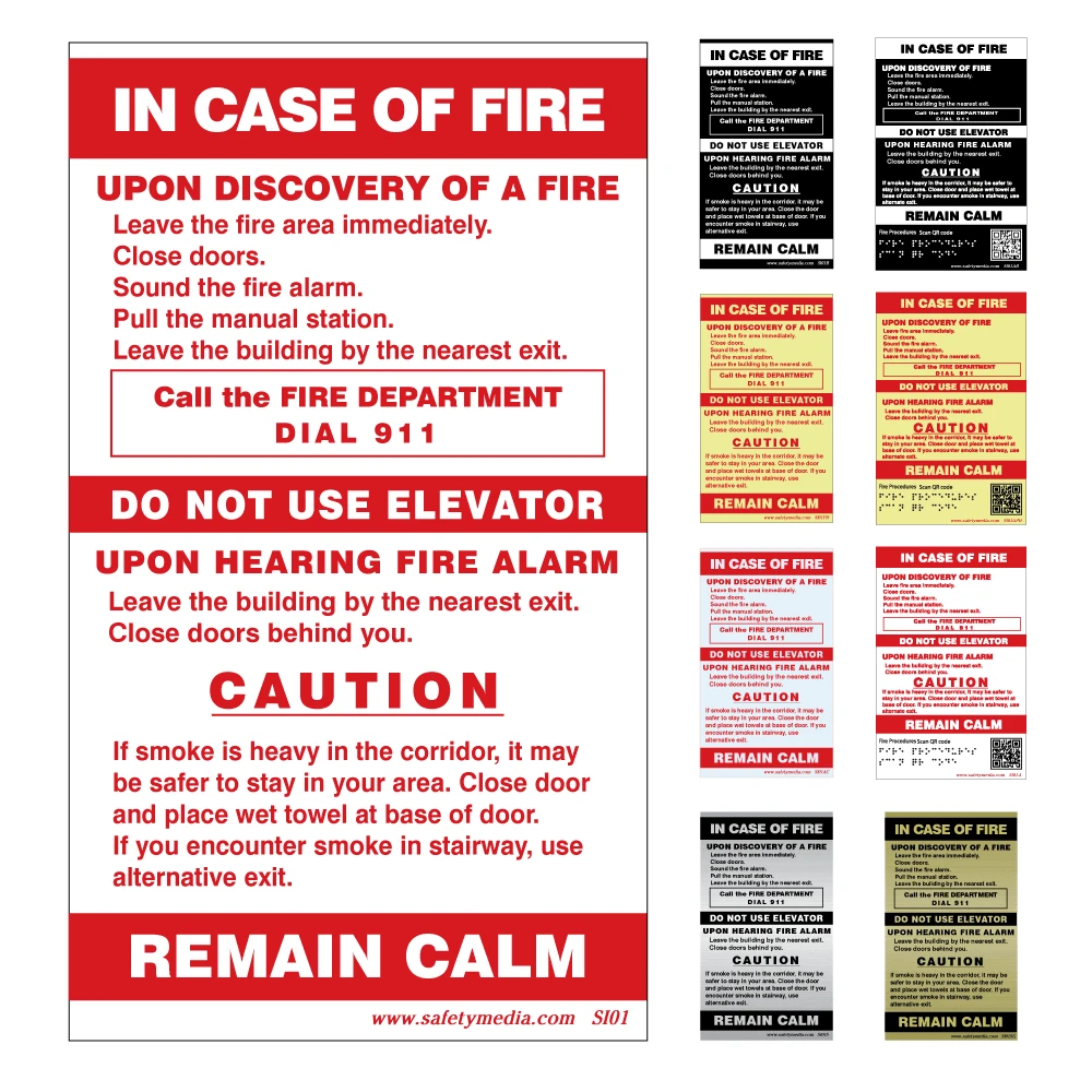 In Case of Fire Signs