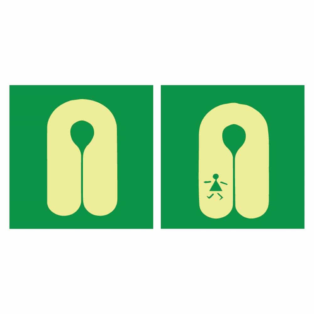 IMS Lifejacket Photoluminescent Signs