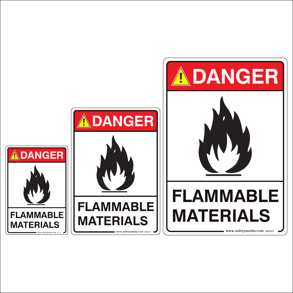 Flammable Materials Danger Sign