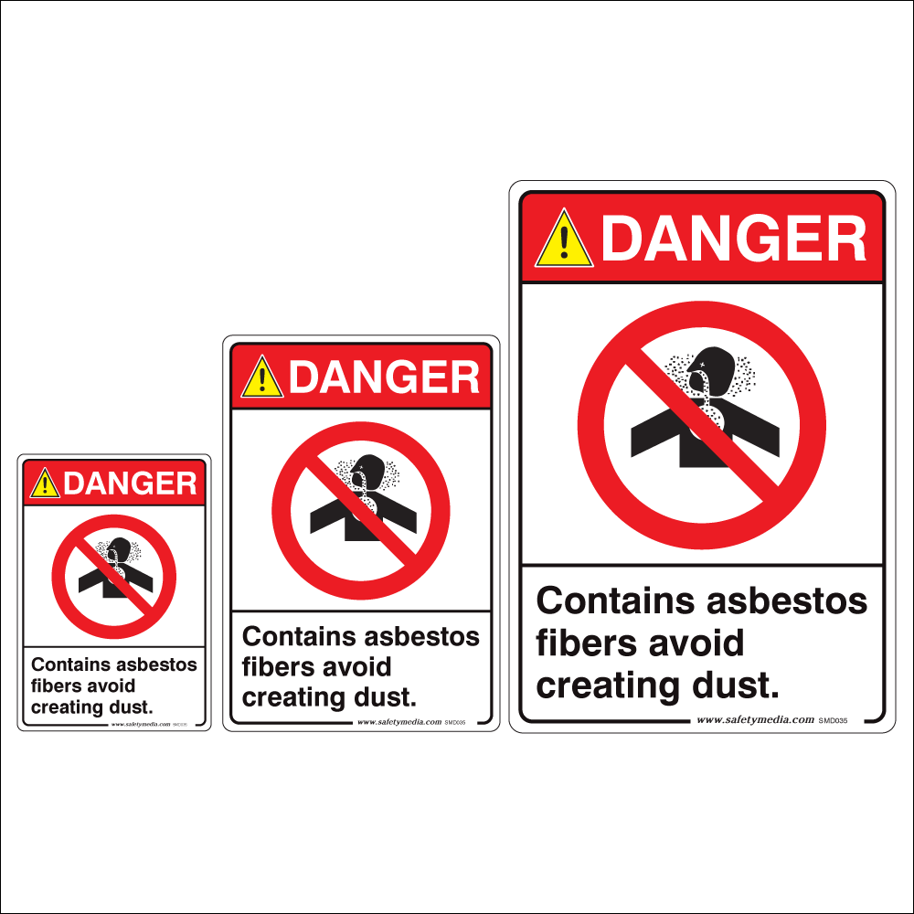Asbestos Fibers Danger Sign