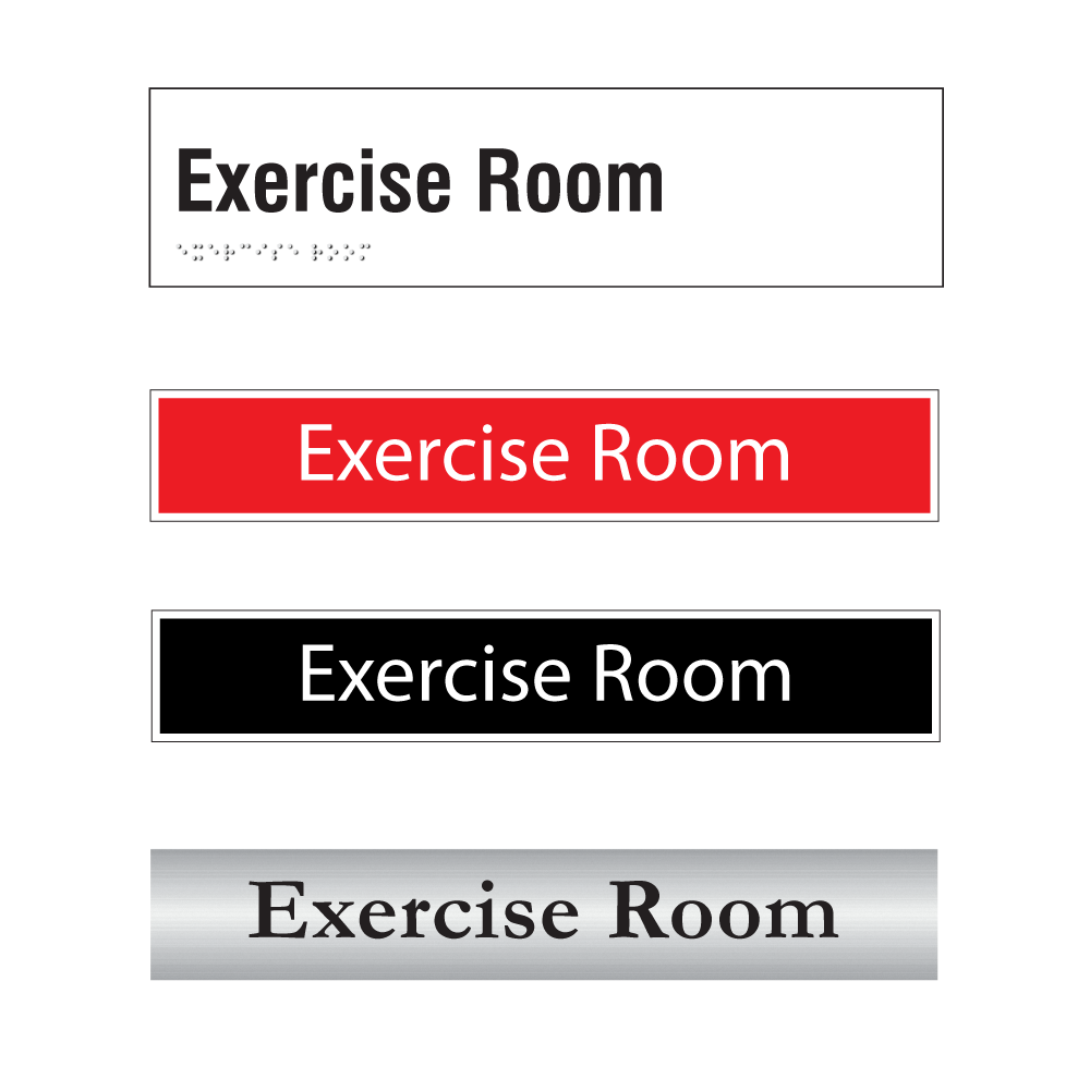 Exercise Room Door Sign Series