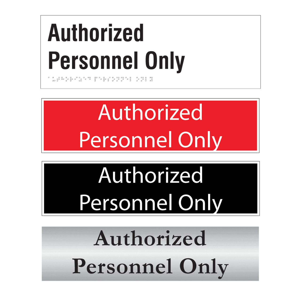 Authorized Personnel Only Door Signs