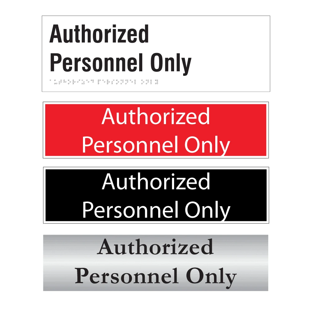 Authorized Personnel Only Door Sign Series