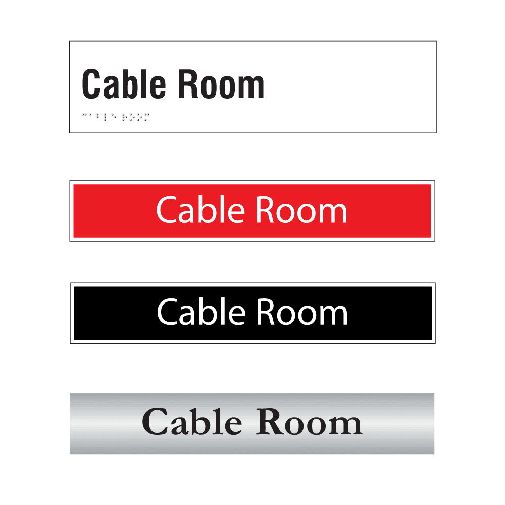 Cable Room Door Sign Series