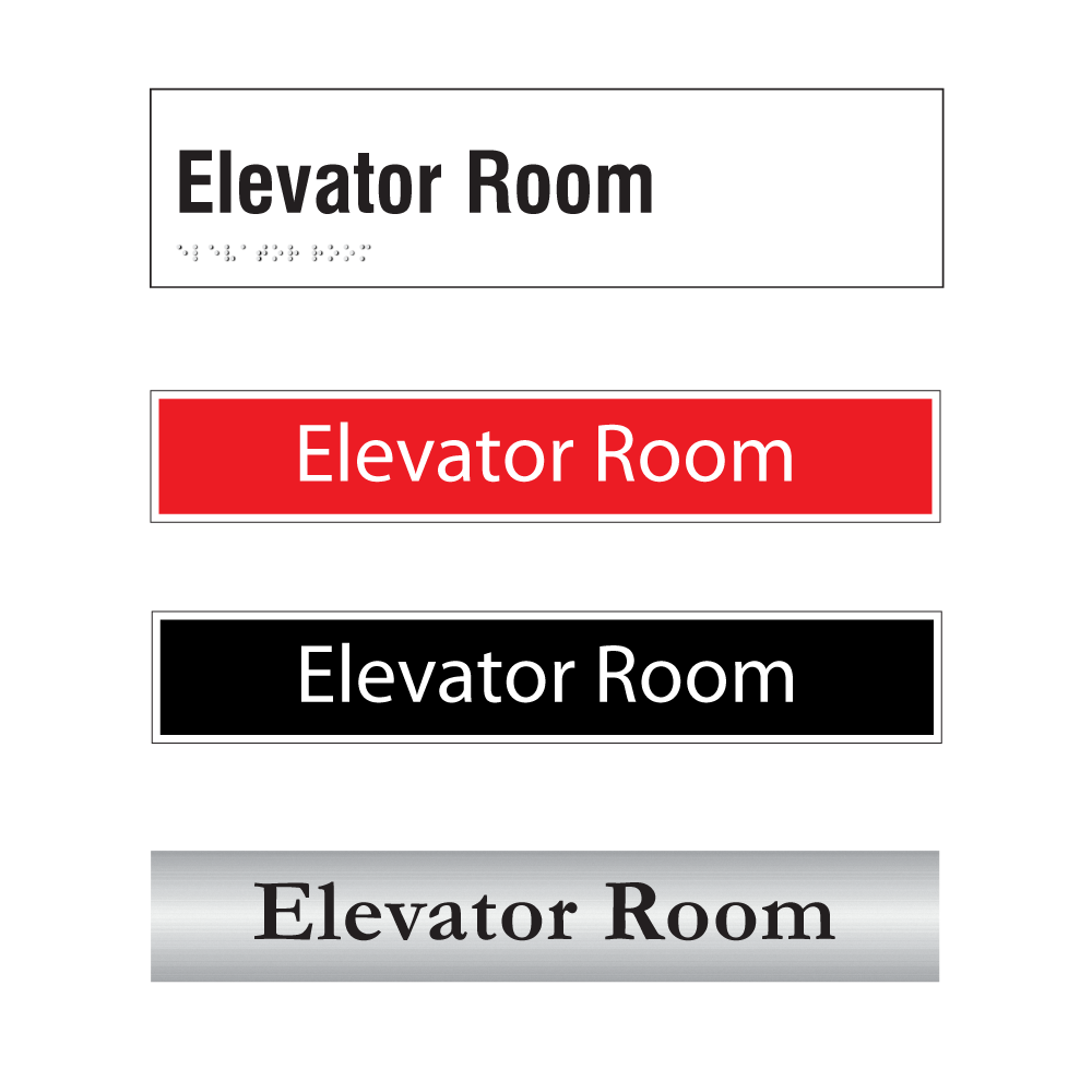 Elevator Room Door Sign Series