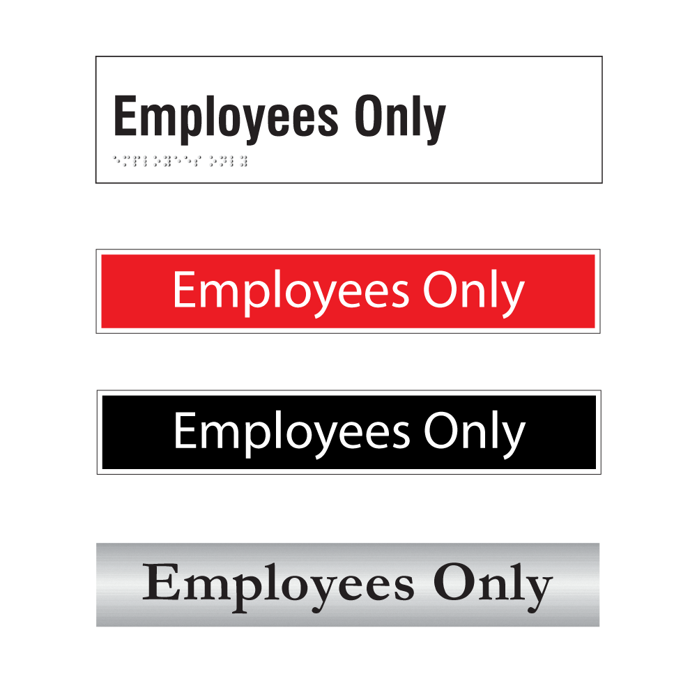 Employees Only Door Sign Series