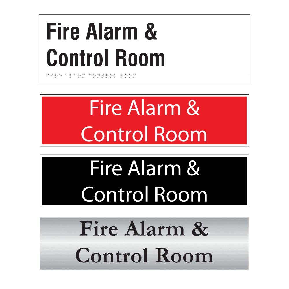 Fire Alarm & Control Room Door Signs