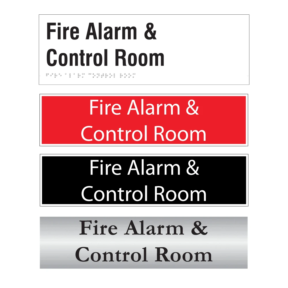 Fire Alarm & Control Room Door Sign Series