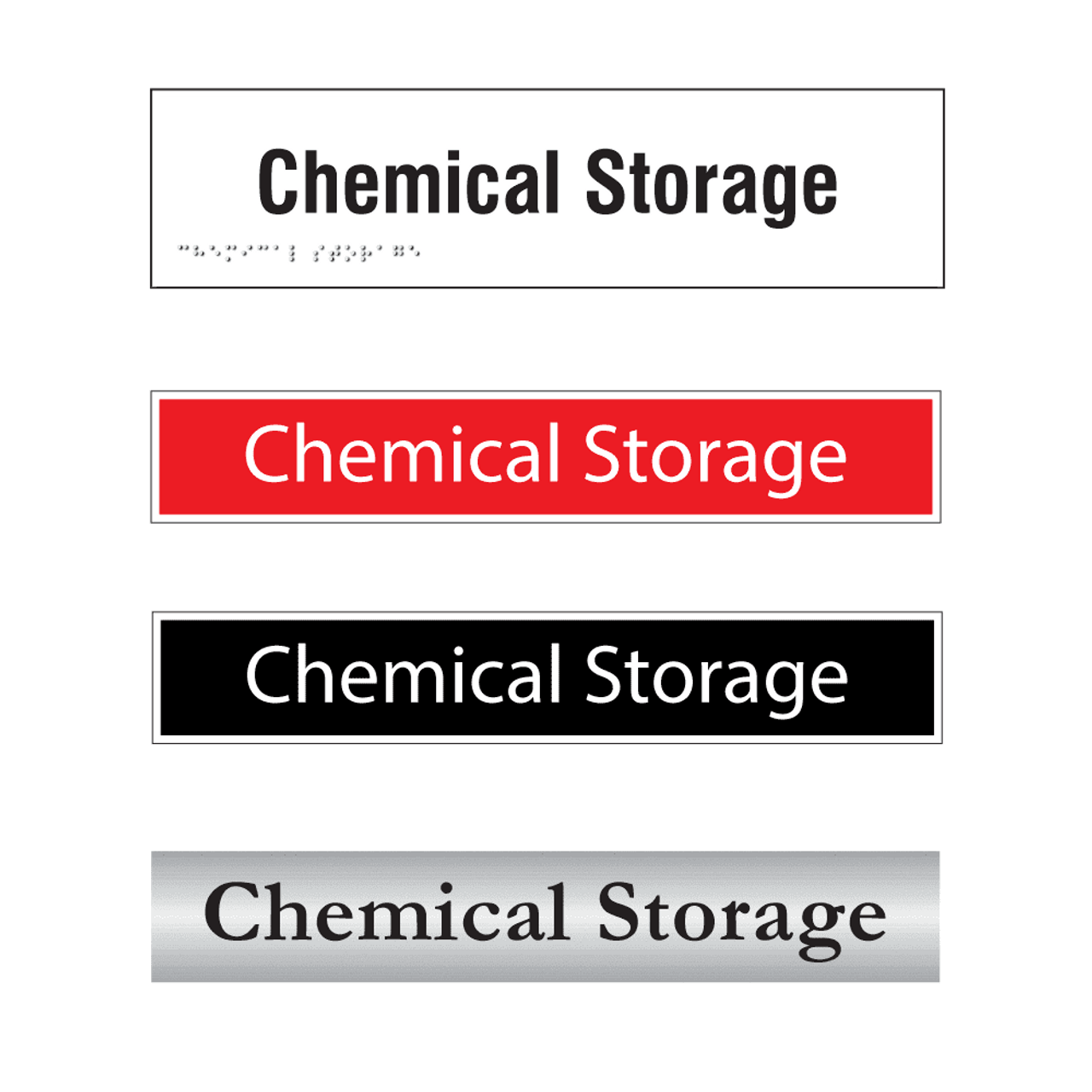 Chemical Storage Door Signs