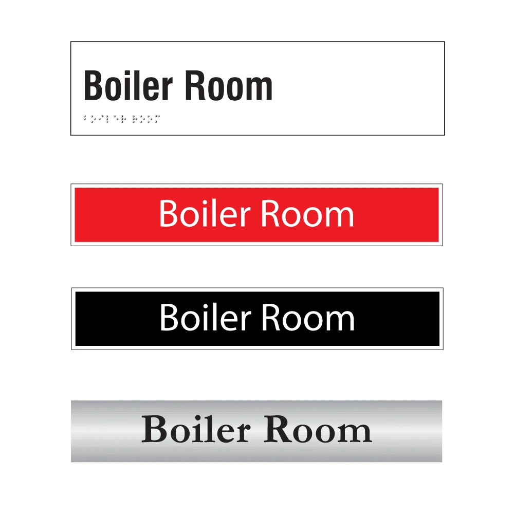 Boiler Room Door Sign Series