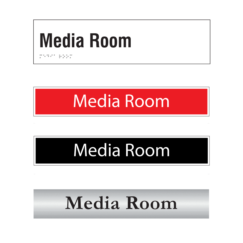 Media Room Door Signs
