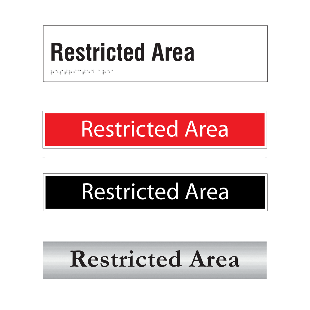 Restricted Area Door Signs