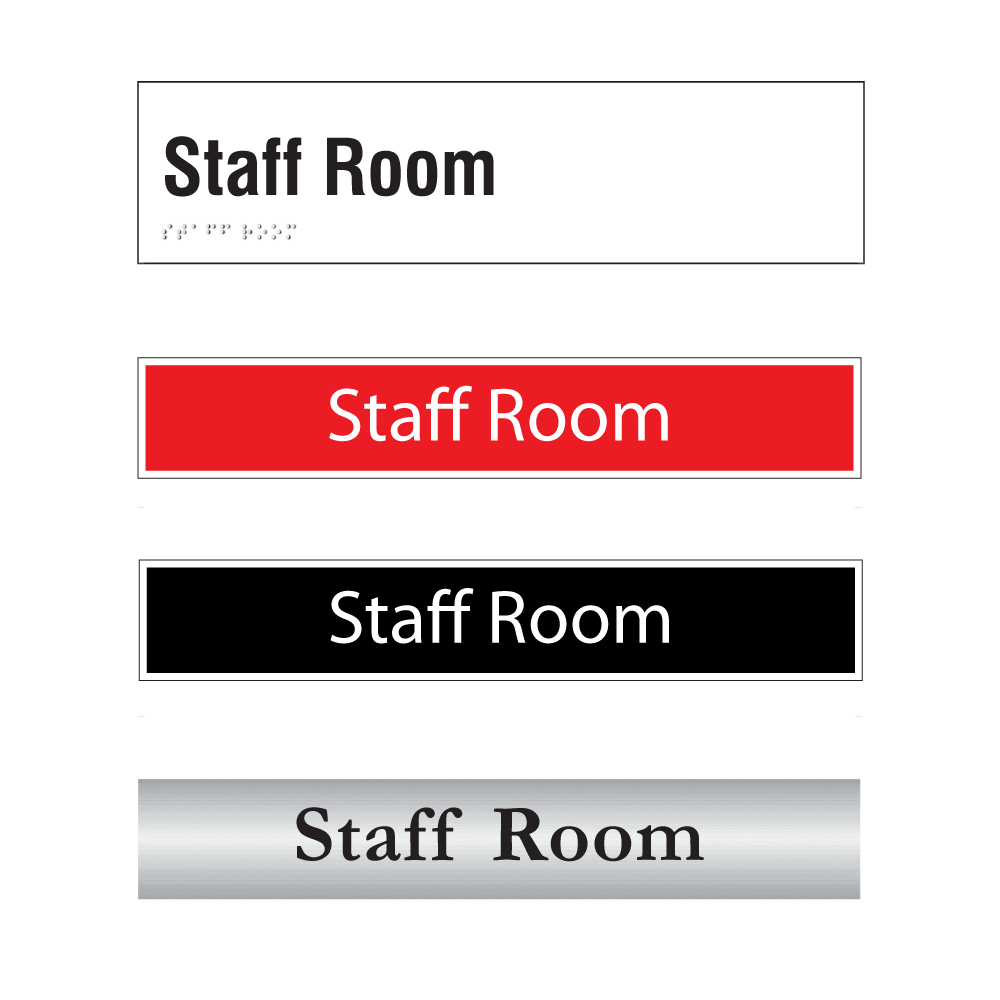 Staff Room Access Door Sign Series