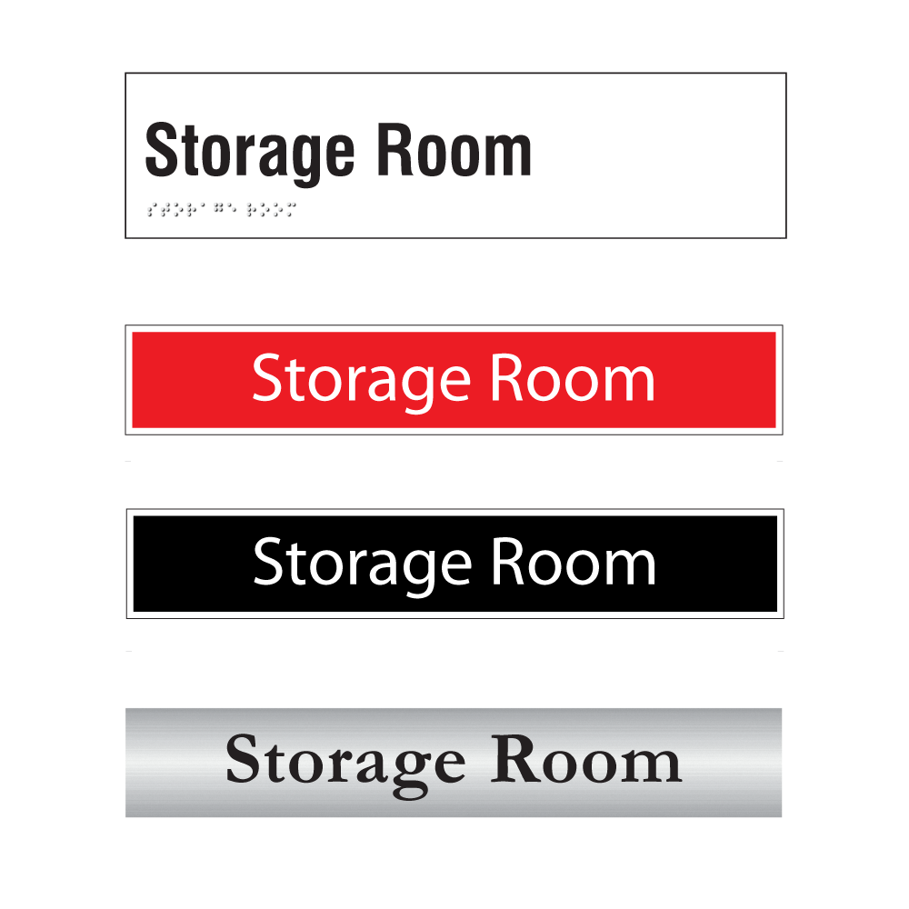 Storage Room Door Sign Series