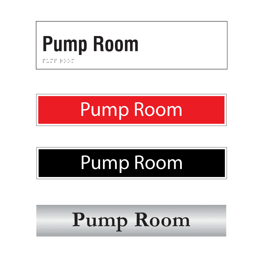 Pump Room Door Sign Series