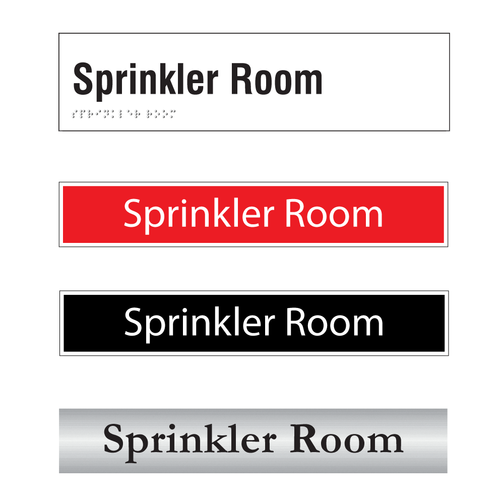 Sprinkler Room Door Signs