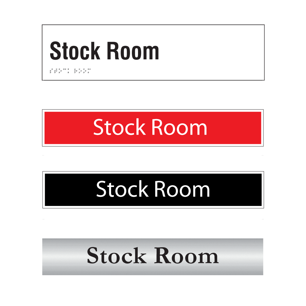 Stock Room Door Signs