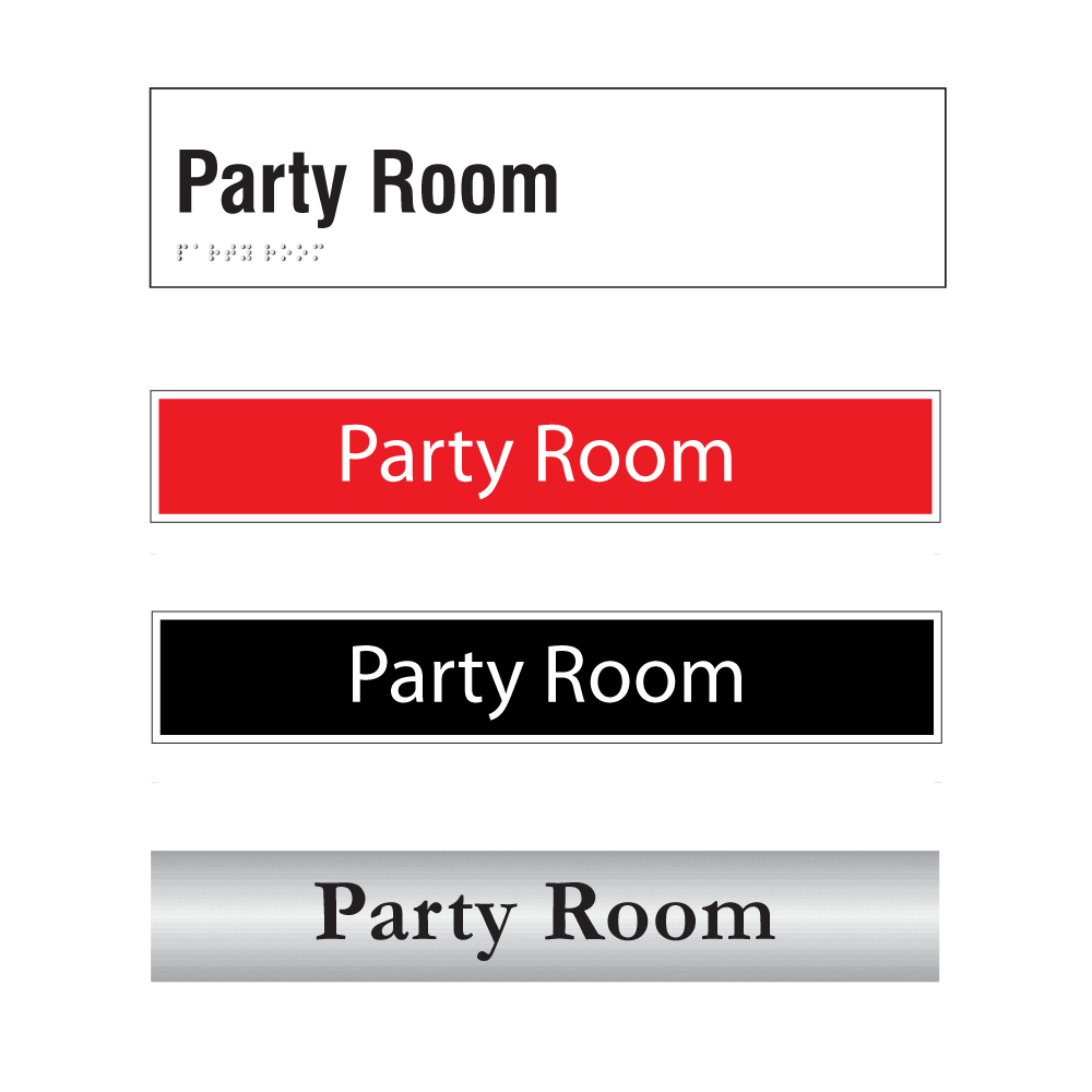 Party Room Door Sign Series