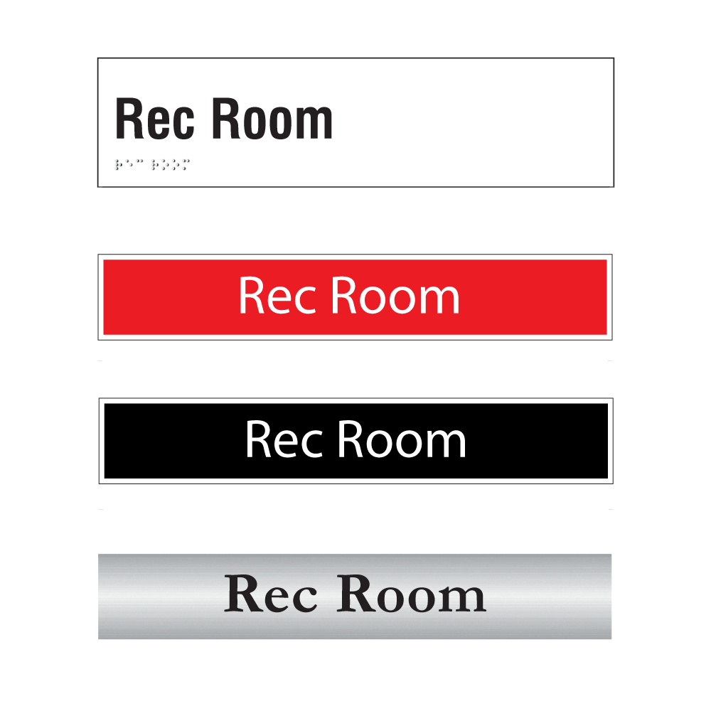 Rec Room Door Sign Series