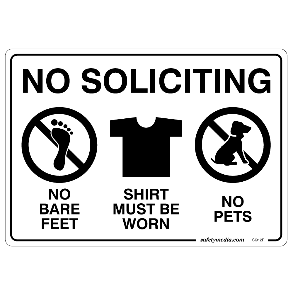 No Soliciting Sticker