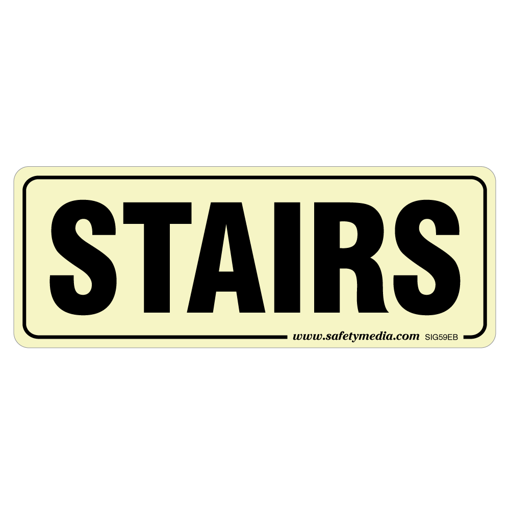 Photoluminescent Stair Sign