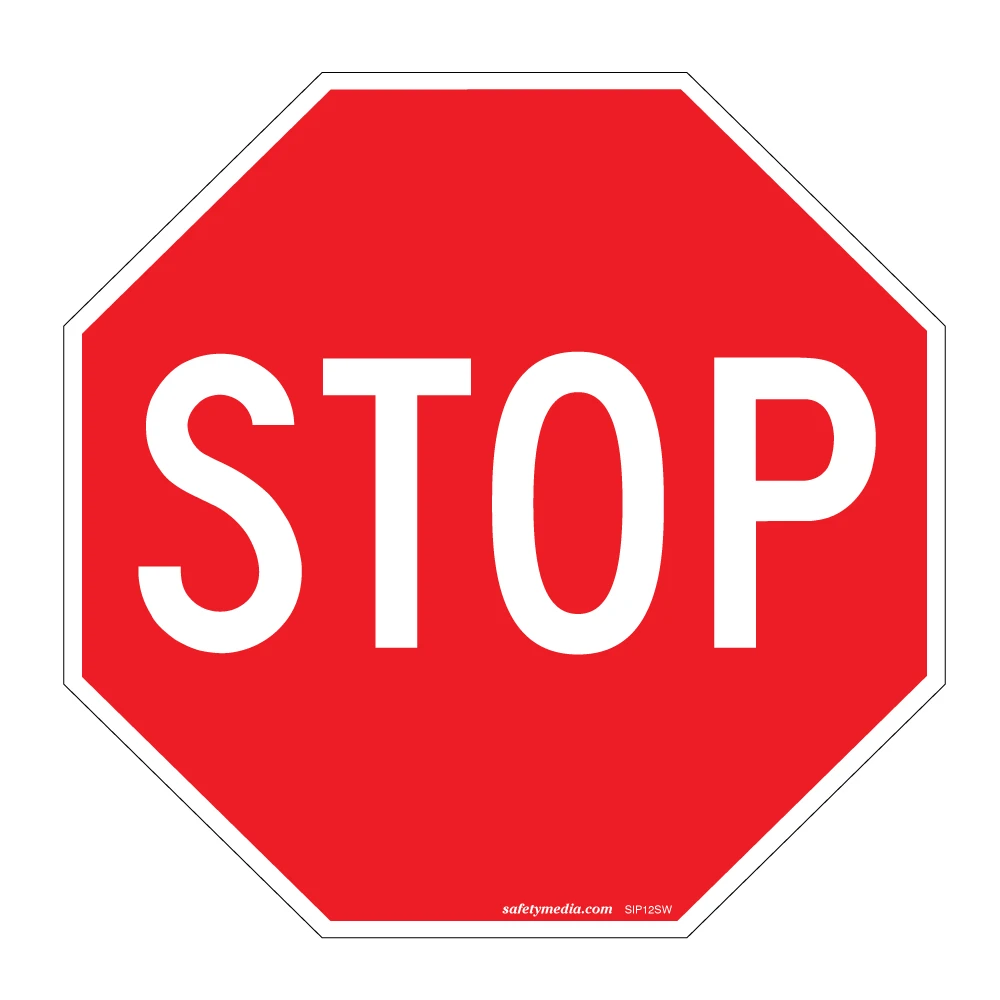 Non-Reflective stop sign to indicate traffic regulations and safety.