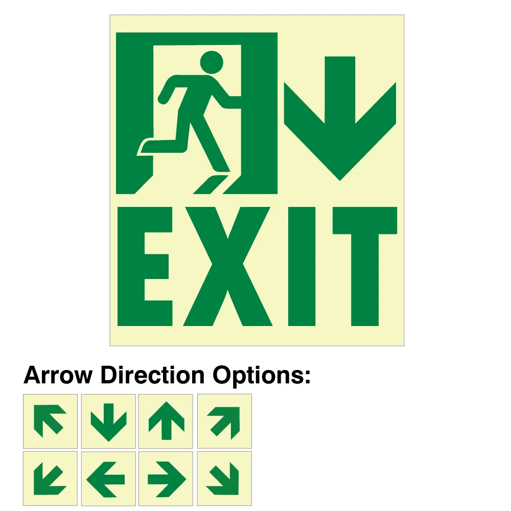 Photoluminescent Pathmarking Exit Sign