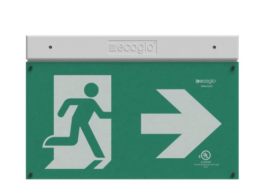 Hybrid LED & Photolum Running Man Single/Double-Sided Exit Signs