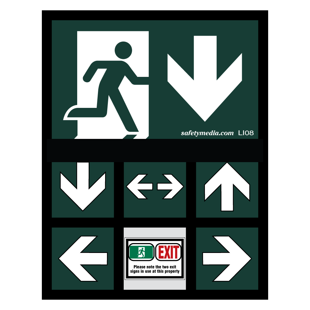Replacement Running Man Translucent lenses for Existing Exit Signs