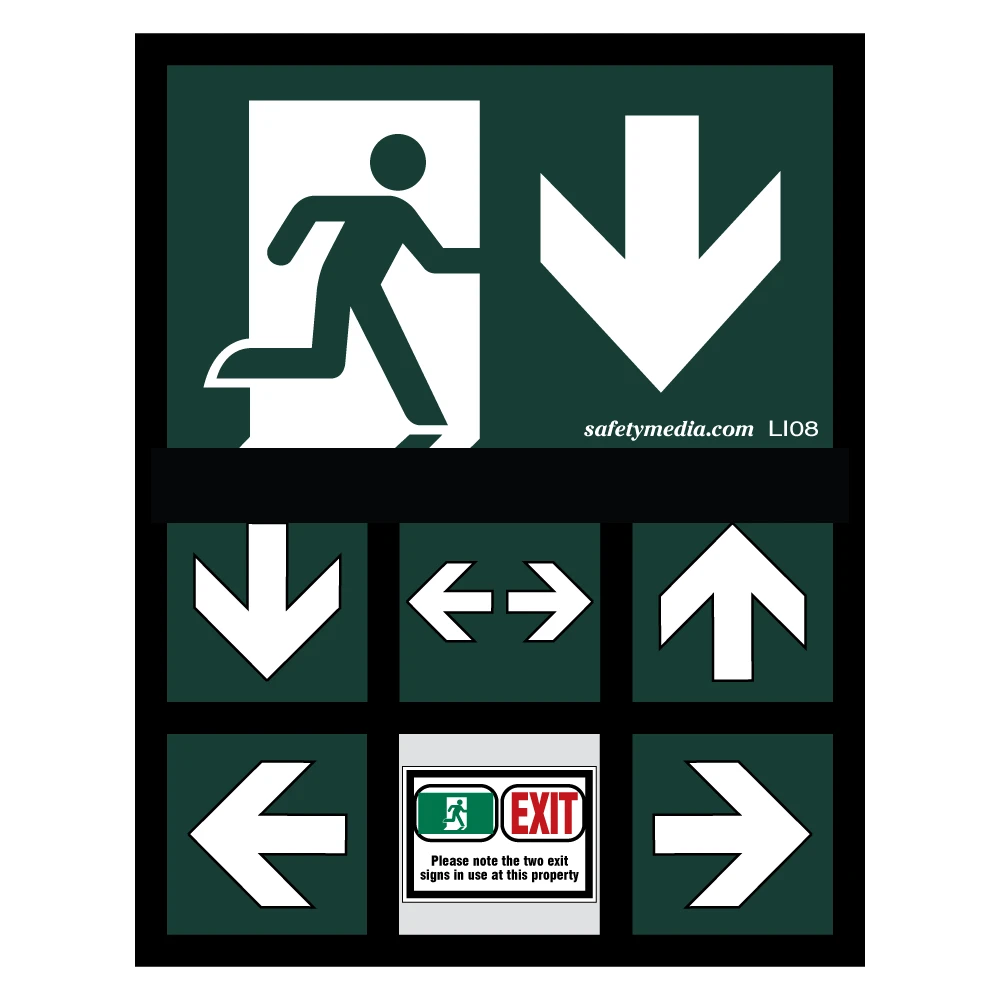 Replacement Running Man Translucent lenses for Existing Exit Signs