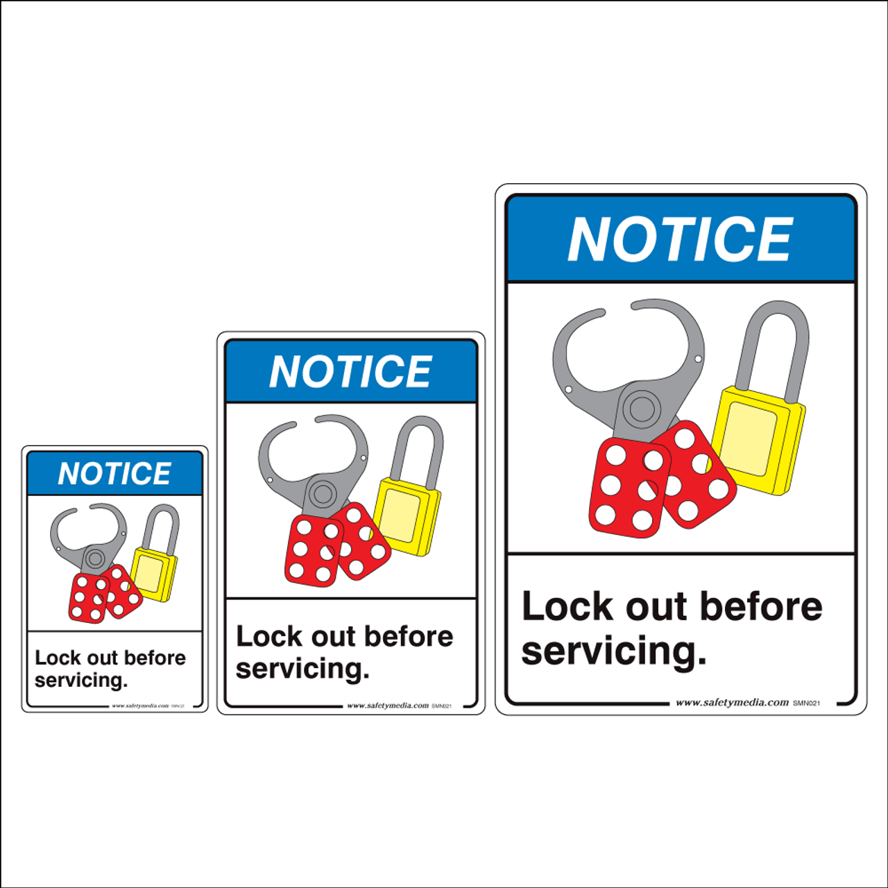 Lock Out Notice Signs