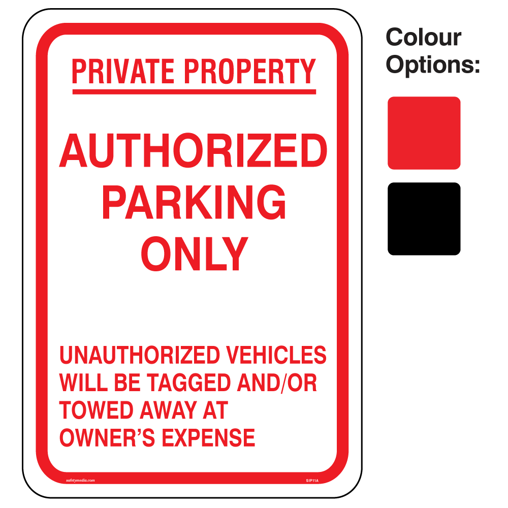 Authorized Parking Signs