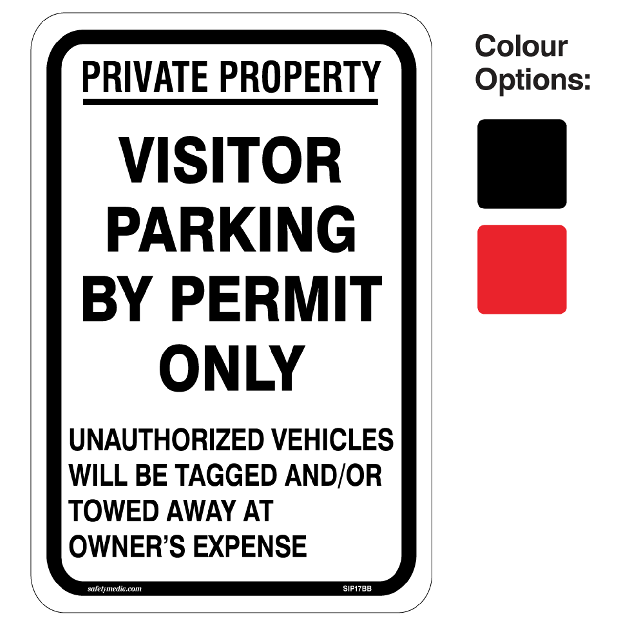 Visitor Parking By Permit Only Signs