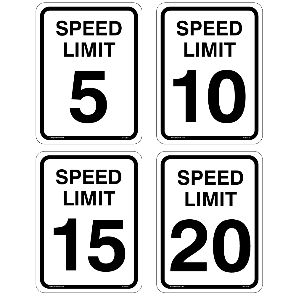 Standard Speed Limit Sign displayed in a parking lot