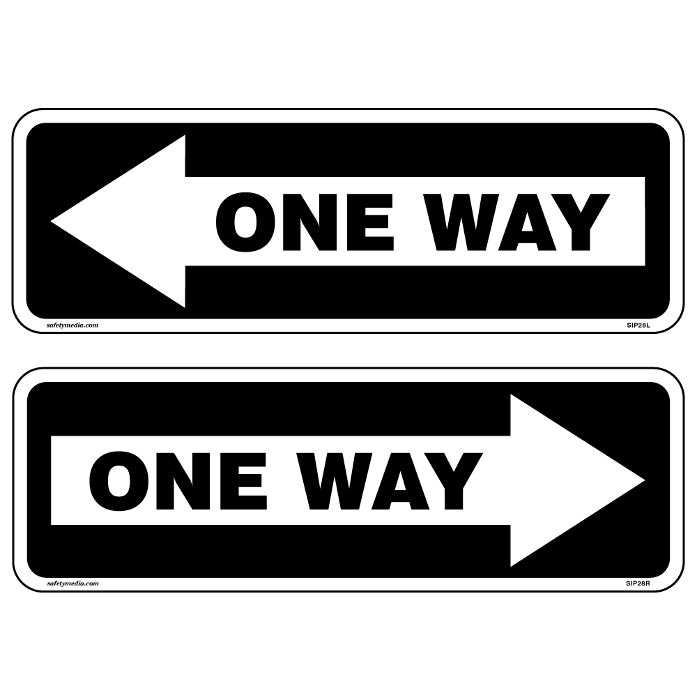 One Way Sign with an arrow pointing right/left