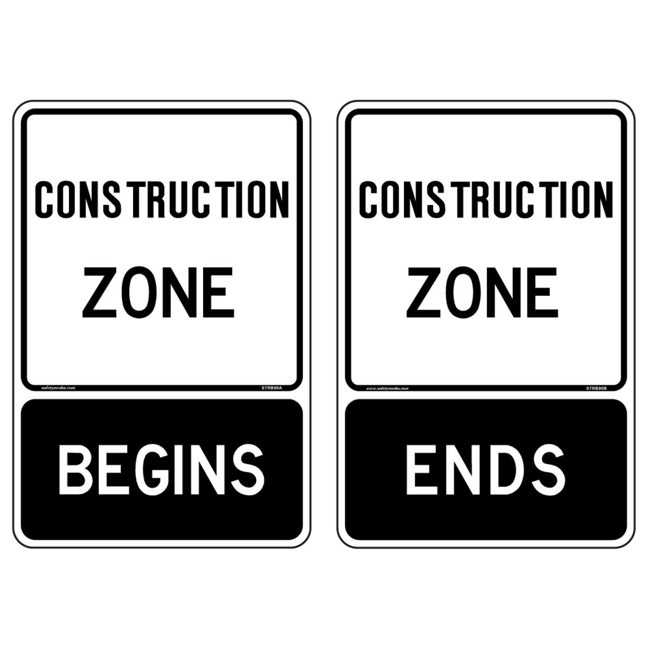 Regulatory RB-90A & RB-90B Construction Traffic Control Signs
 Regulatory RB-90A & RB-90B Construction Traffic Control Signs