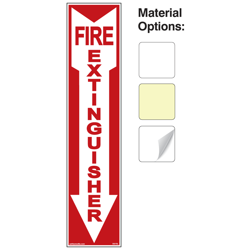 Fire extinguisher safety signs – glow