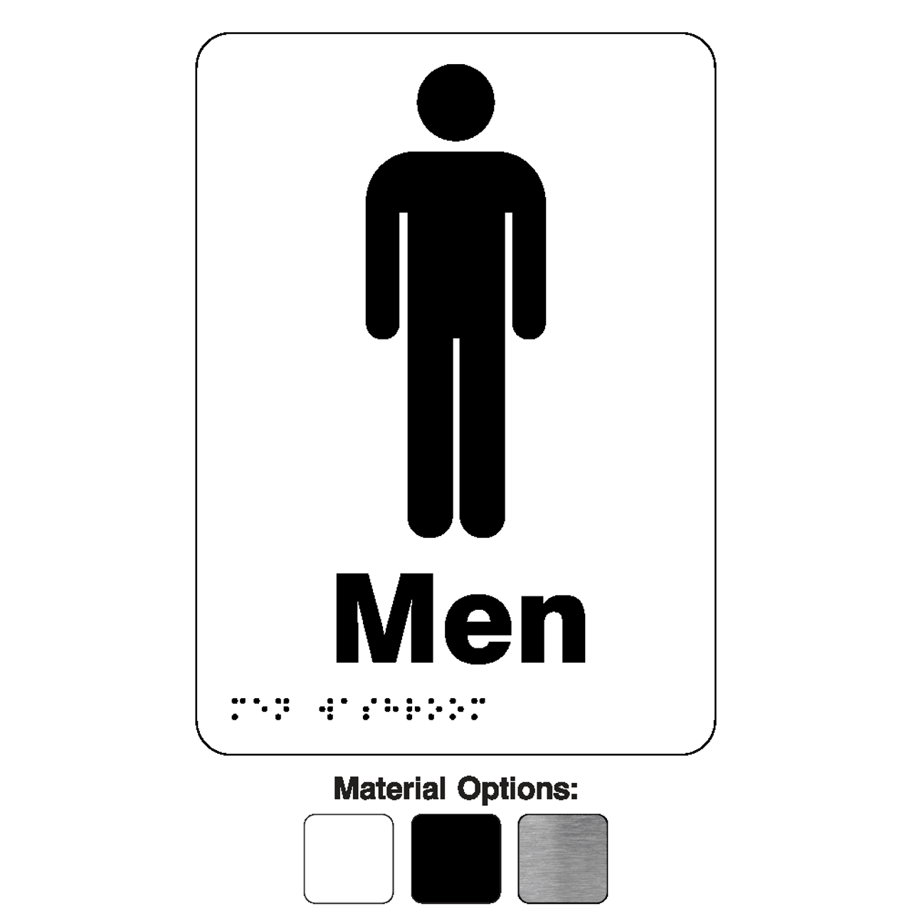 AODA Men's Washroom Plastic Signs AODA Men's Washroom Plastic Signs