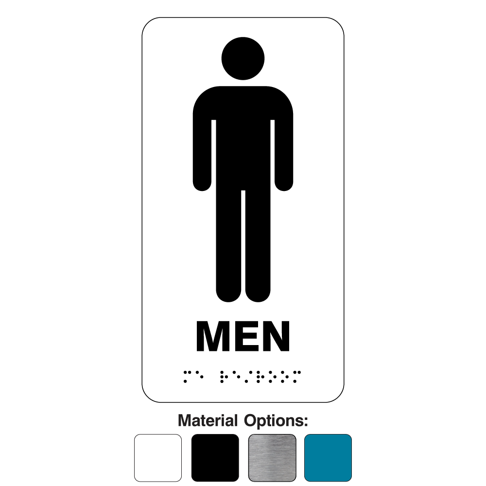 ADA Men's Restroom Plastic Signs