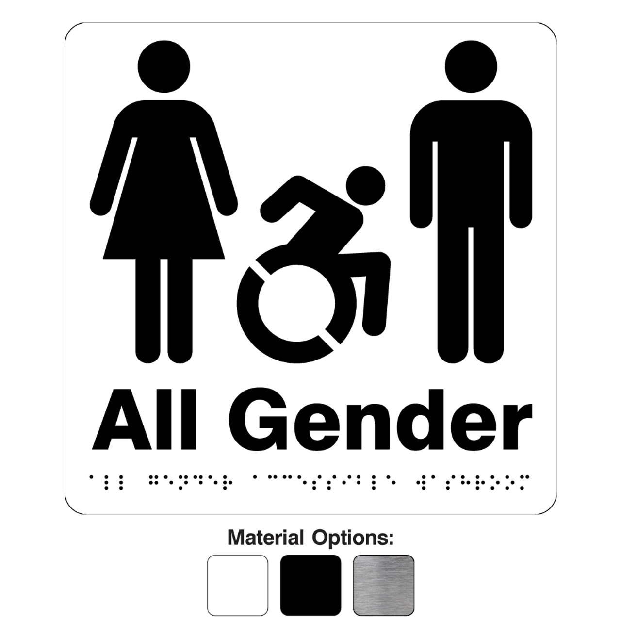 AODA All Gender & Wheelchair Accessible Washroom Signs