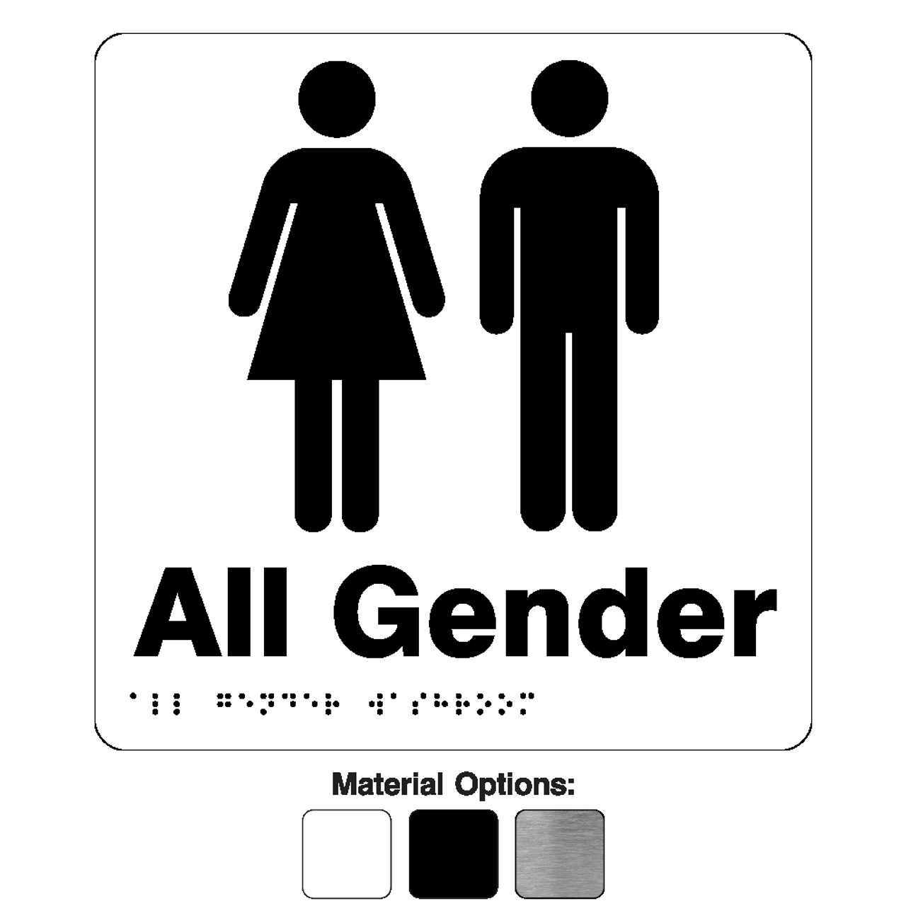 AODA All Gender Washroom Plastic Signs