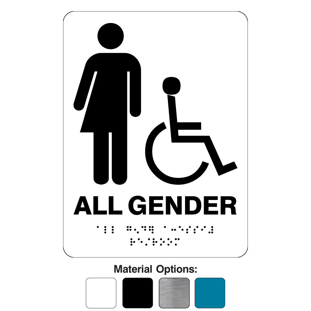ADA All Gender Wheelchair Accessible Restroom Signs