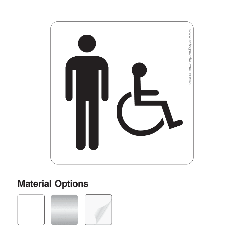 Men's Wheelchair Accessible Washroom Signs