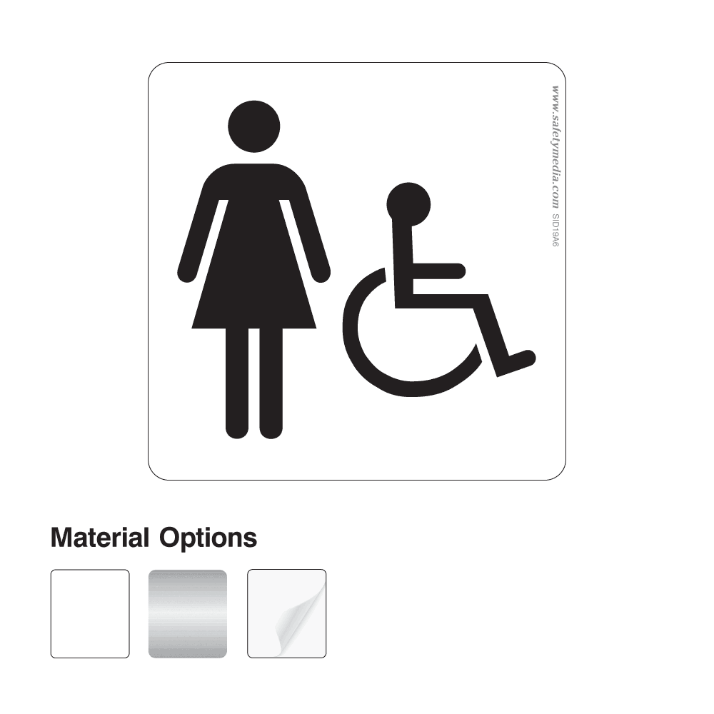 Women's Wheelchair Accessible Washroom Signs