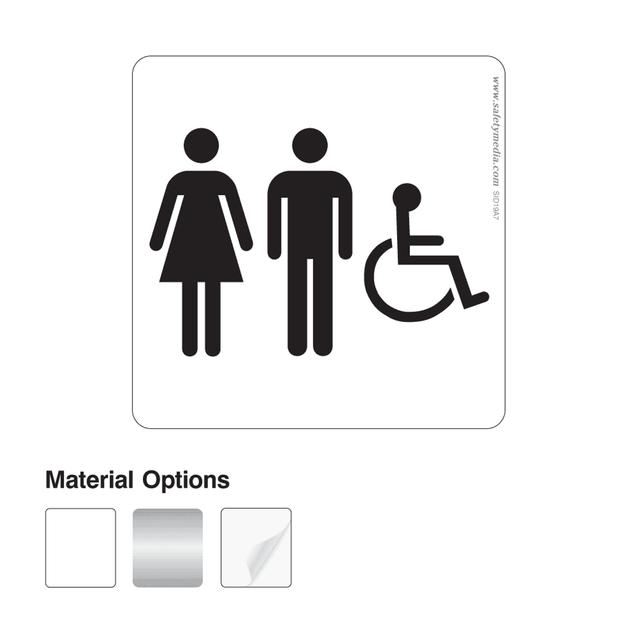 Unisex Wheelchair Accessible Washroom Signs