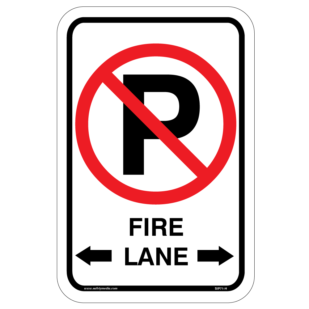 No Parking Fire Lane Sign
