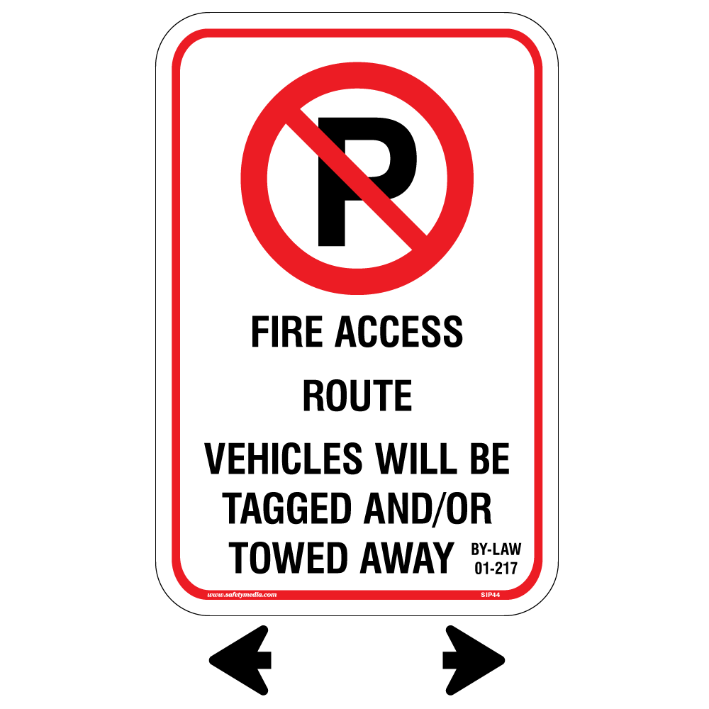 Fire Access Route Sign, Hamilton Bylaw